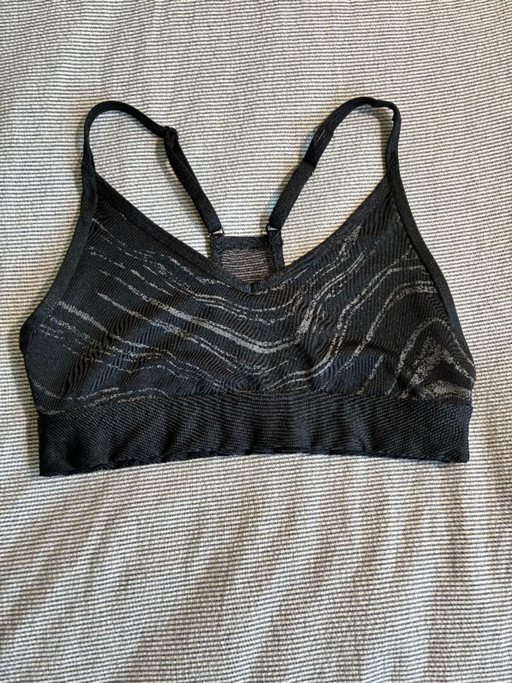 Pink Sport Black Sports Bra